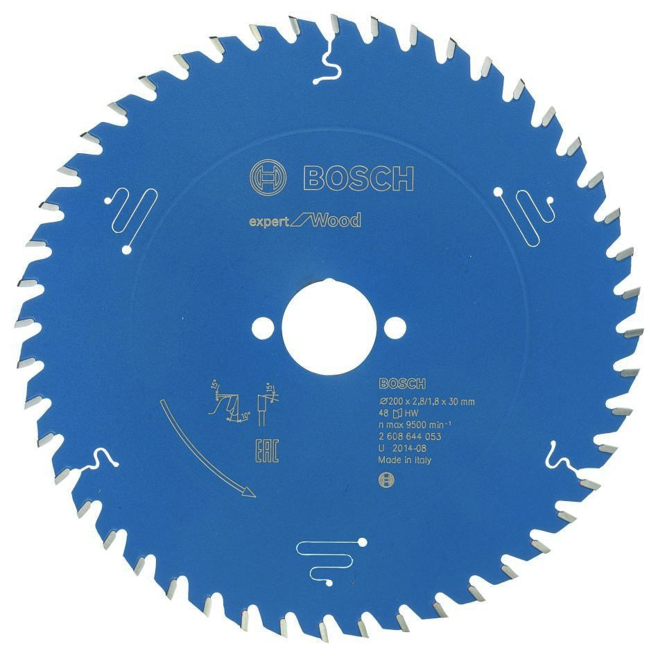 Bosch Bleu Accessoires 2608644053 Lame de scie circulaire carbure Expert pour bois 200 x 30 x 48T