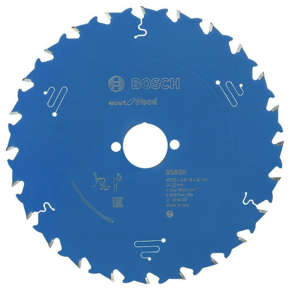 Bosch Bleu Accessoires 2608644054 Lame de scie circulaire carbure Expert pour bois 200 x 32 x 24T