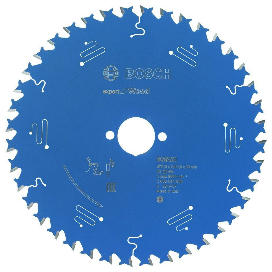 Bosch Bleu Accessoires 2608644056 Lame de scie circulaire carbure Expert pour bois 210 x 30 x 40T