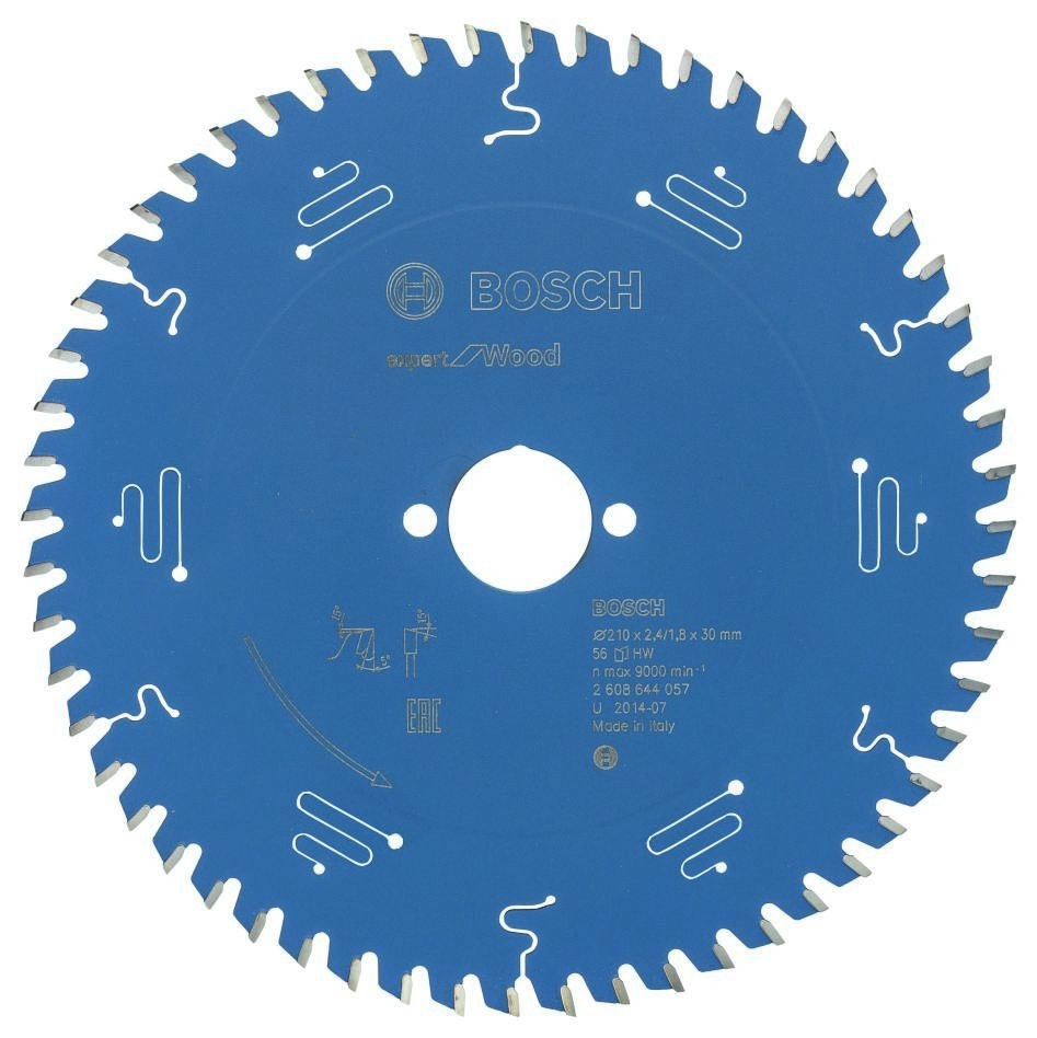Bosch Bleu Accessoires 2608644057 Lame de scie circulaire carbure Expert pour bois 210 x 30 x 56T