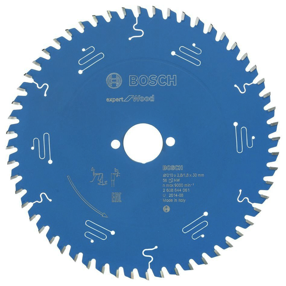 Bosch Bleu Accessoires 2608644061 Lame de scie circulaire carbure Expert pour bois 210 x 30 x 56T