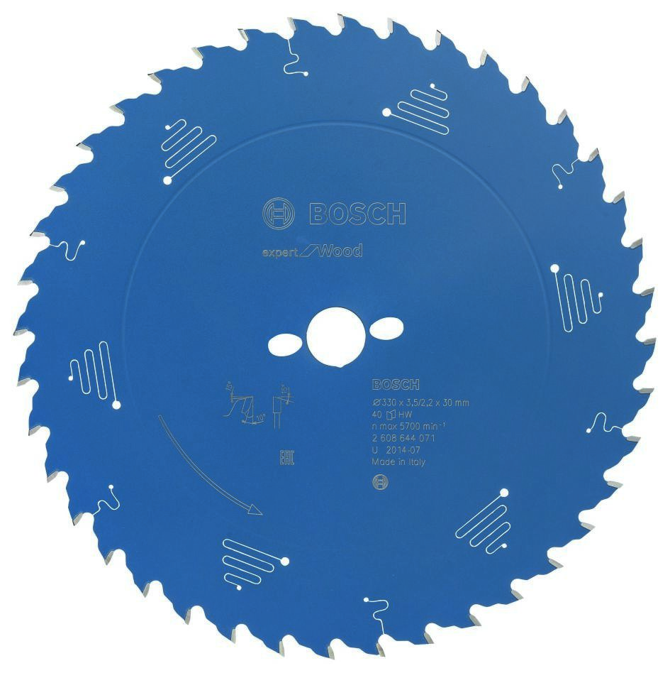 Bosch Bleu Accessoires 2608644071 Lame de scie circulaire carbure Expert pour bois 330 x 30 x 40T