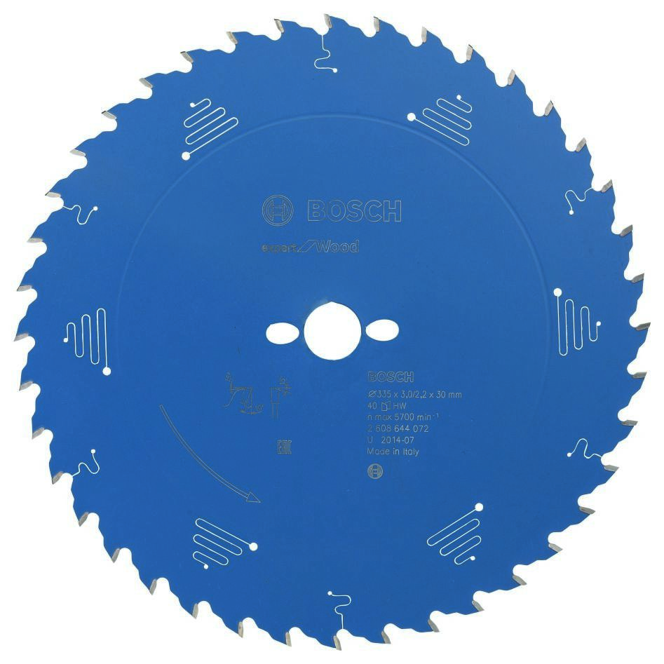 Bosch Bleu Accessoires 2608644072 Lame de scie circulaire carbure Expert pour bois 335 x 30 x 40T