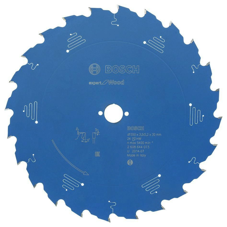 Bosch Bleu Accessoires 2608644073 Lame de scie circulaire carbure Expert pour bois 350 x 30 x 24T