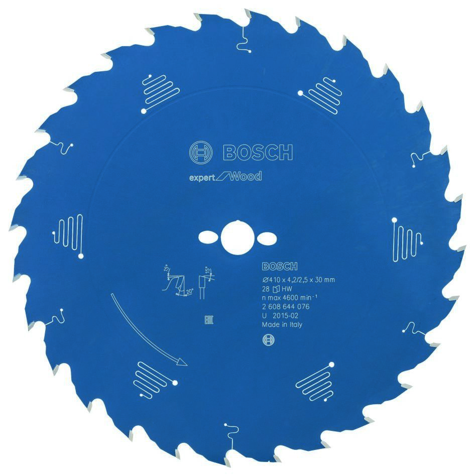Bosch Bleu Accessoires 2608644076 Lame de scie circulaire carbure Expert pour bois 410 x 30 x 28T