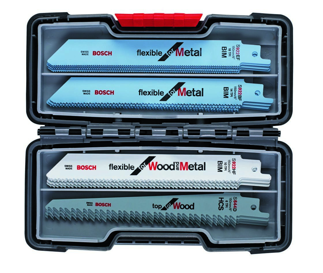 Bosch Bleu Accessoires 2607010902 Jeu de lames de scie à guichet Wood and Metal Basic 20-piece in Box