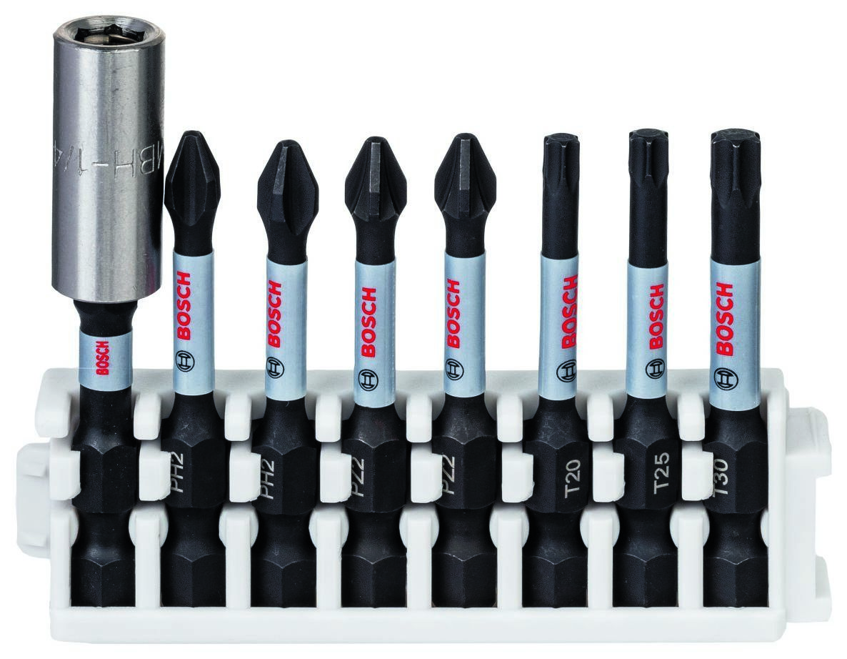 Bosch Bleu Accessoires 2608522326 Jeu d'embouts pour vis de contrôle à percussion 8 pièces