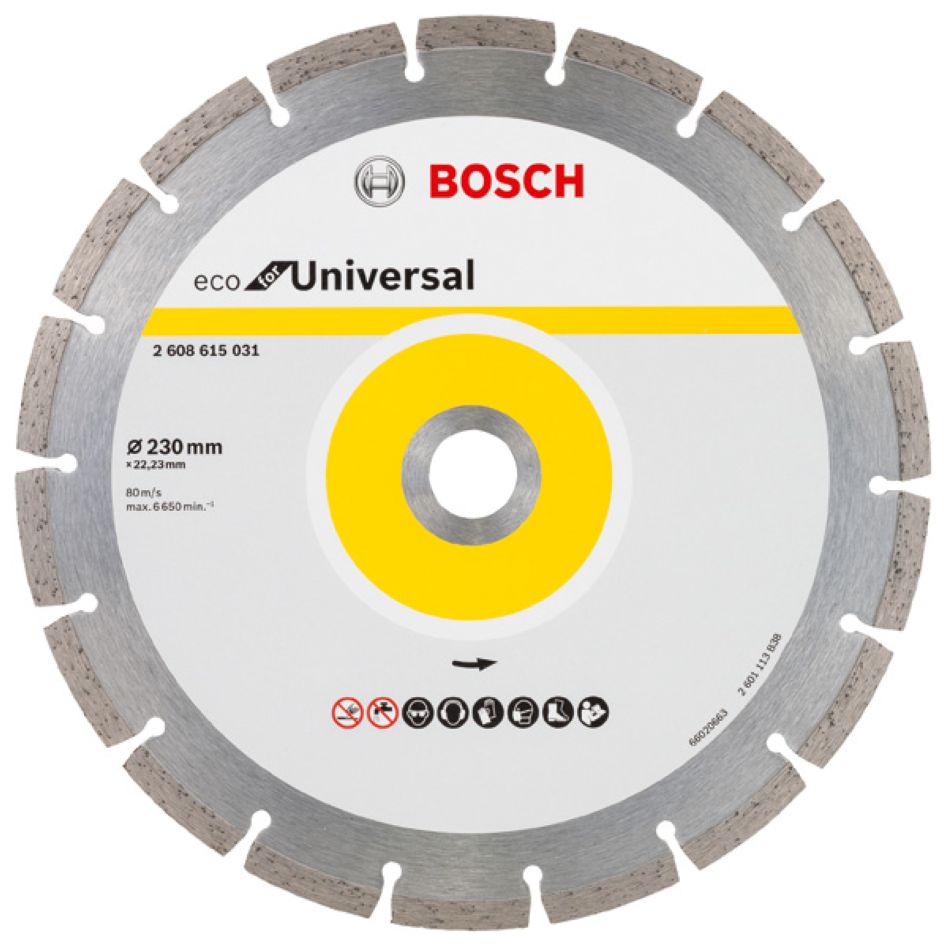 Bosch Bleu Accessoires 2608615031 Disque diamant&eacute; Universal Bosch Line 230x22,23x2,6x7