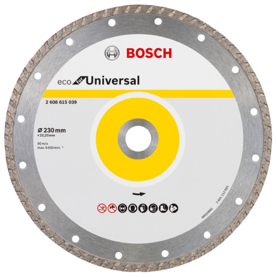 Bosch Bleu Accessoires 2608615039 Disque diamant Universal Turbo Bosch Line 230x22,23x3x7
