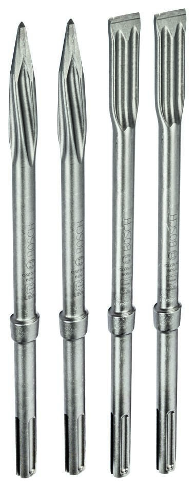 Bosch Bleu Accessoires 2607017368 Professional Chisel Set SDS-Max - 2 x RTEC Point Chisel + 2 x RTEC Flat Chisel