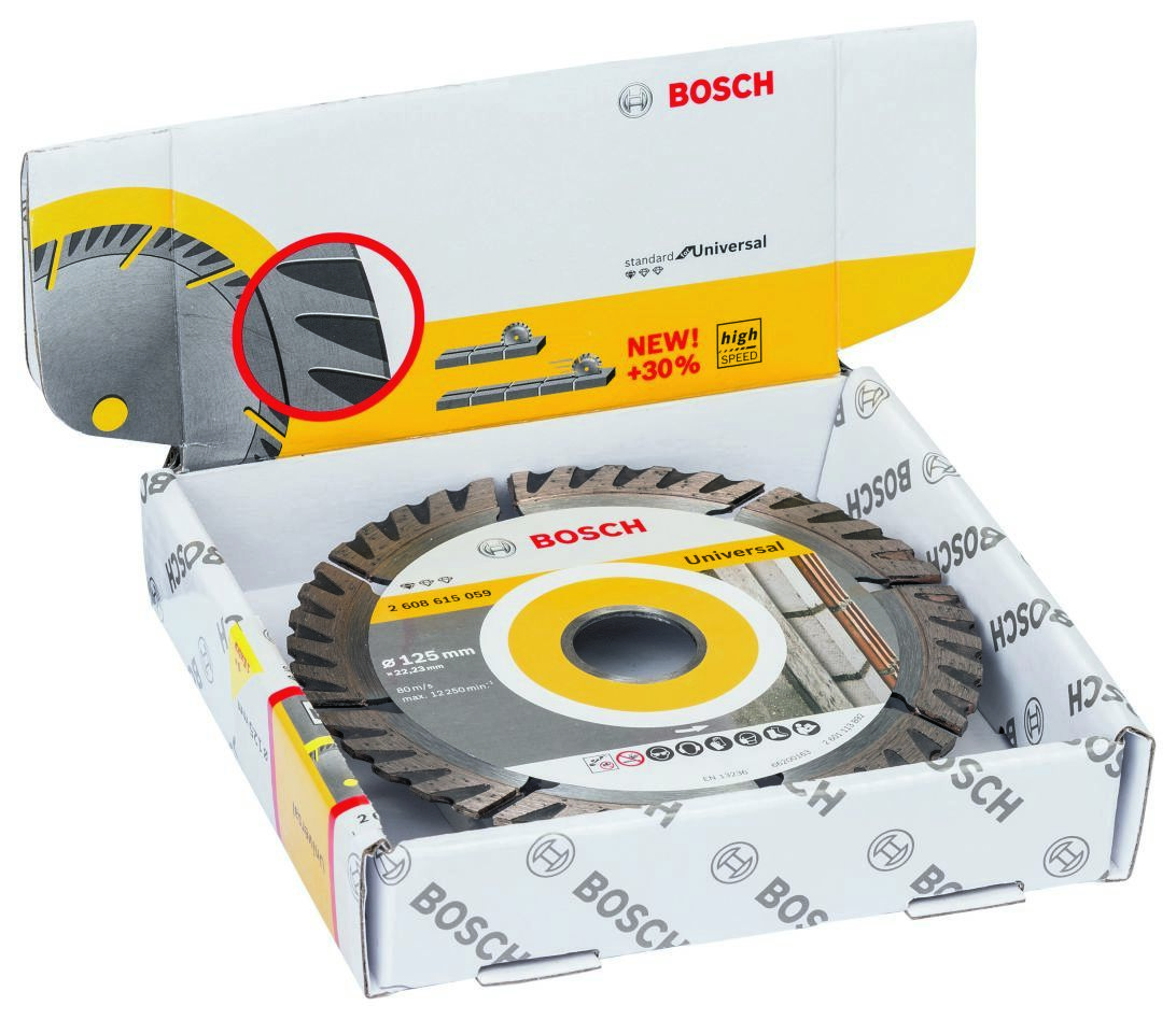 Bosch Bleu Accessoires 2608615060 10x Disque STD Universel 125x22.23