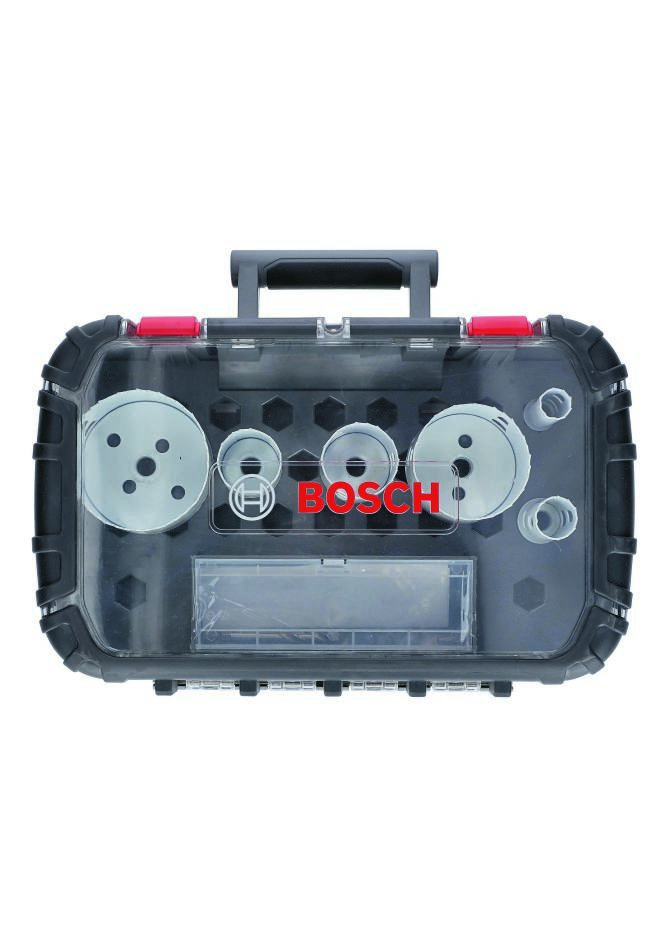 Bosch Bleu Accessoires 2608594190 Jeu de scies cloches 9 pièces Power-Change Bois et Métal 19 / 25 / 38 / 44 / 68 / 83 mm