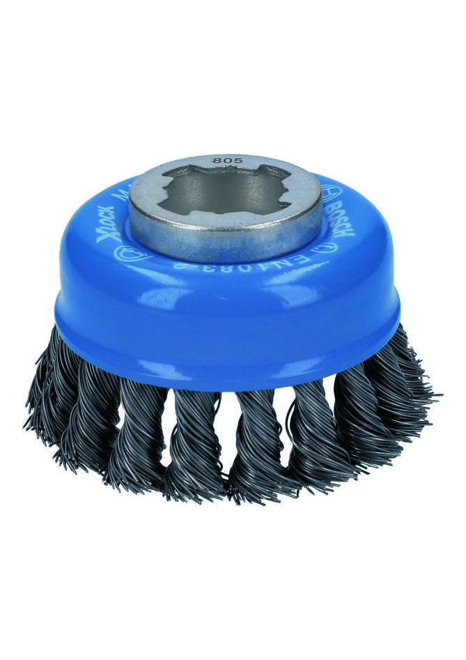 Bosch Bleu Accessoires 2608620727 X-LOCK Cup Brush Heavy for Metal 75 mm twisted wire steel