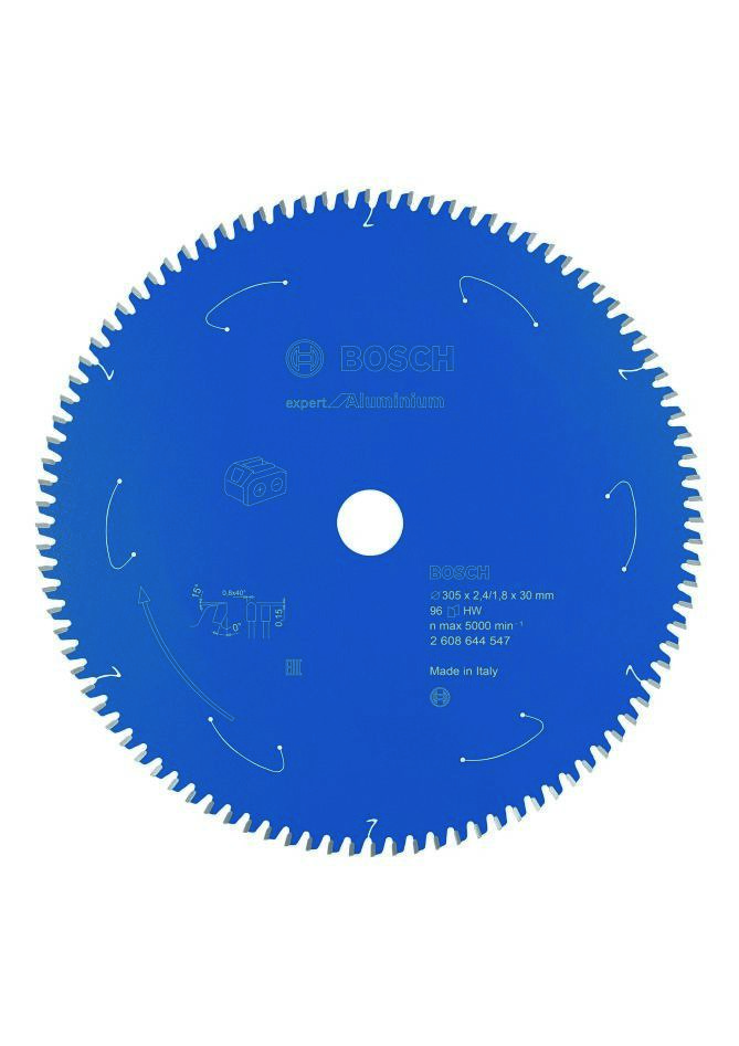 Bosch Bleu Accessoires 2608644547 Lame de scie circulaire carbure Aluminium Expert pour scies sans fil 305 x 30 x T96
