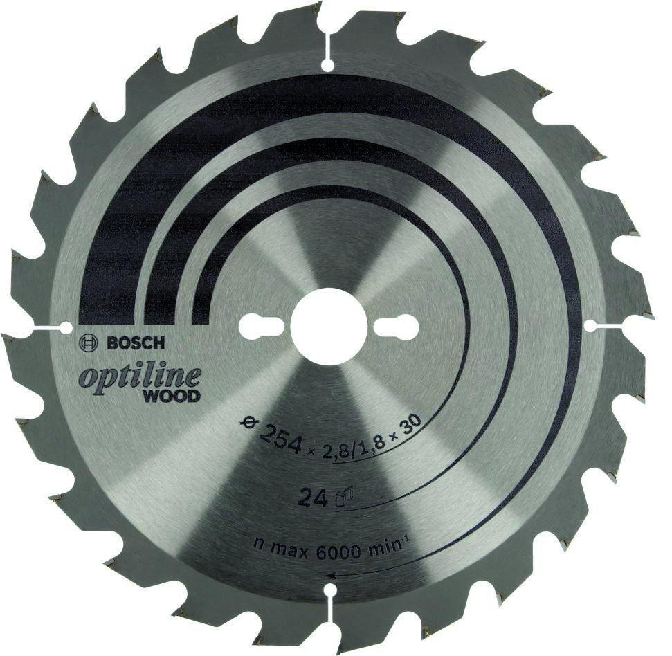 Bosch Bleu Accessoires 2608838412 Opt Lame de bois 254x30x2,8/1,8x24T