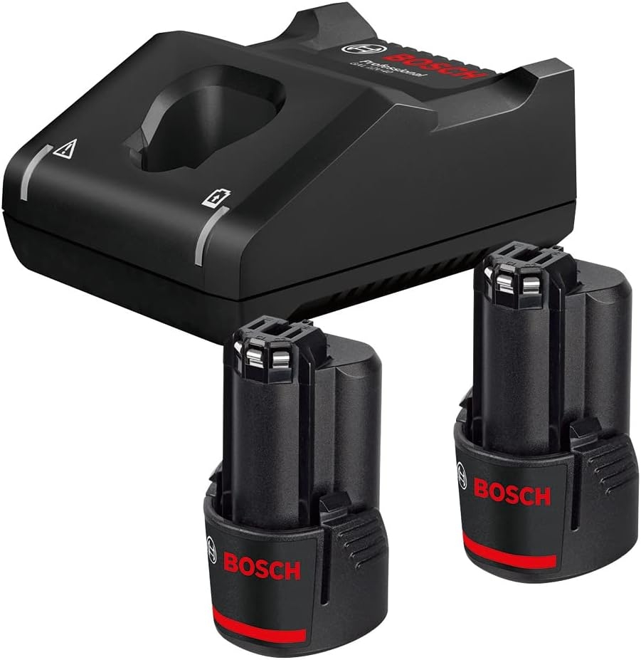 Bosch Bleu Accessoires 1600A019R8 Pack 2 batteries GBA 12V 2.0 Ah + Chargeur GAL 12V-40