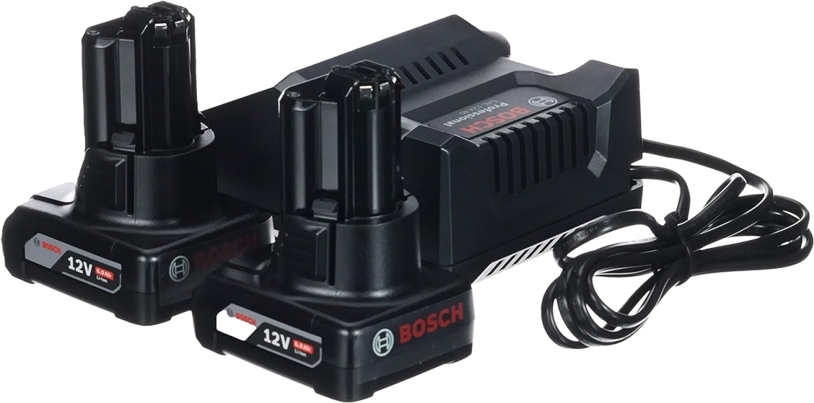 Bosch Bleu Accessoires 1600A01B20 Pack 2 batteries GBA 12V 6.0 Ah + Chargeur GAL 12V-40