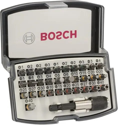 Bosch Bleu Accessoires 2607017564 PRO Jeu d'embouts et support 32 pièces