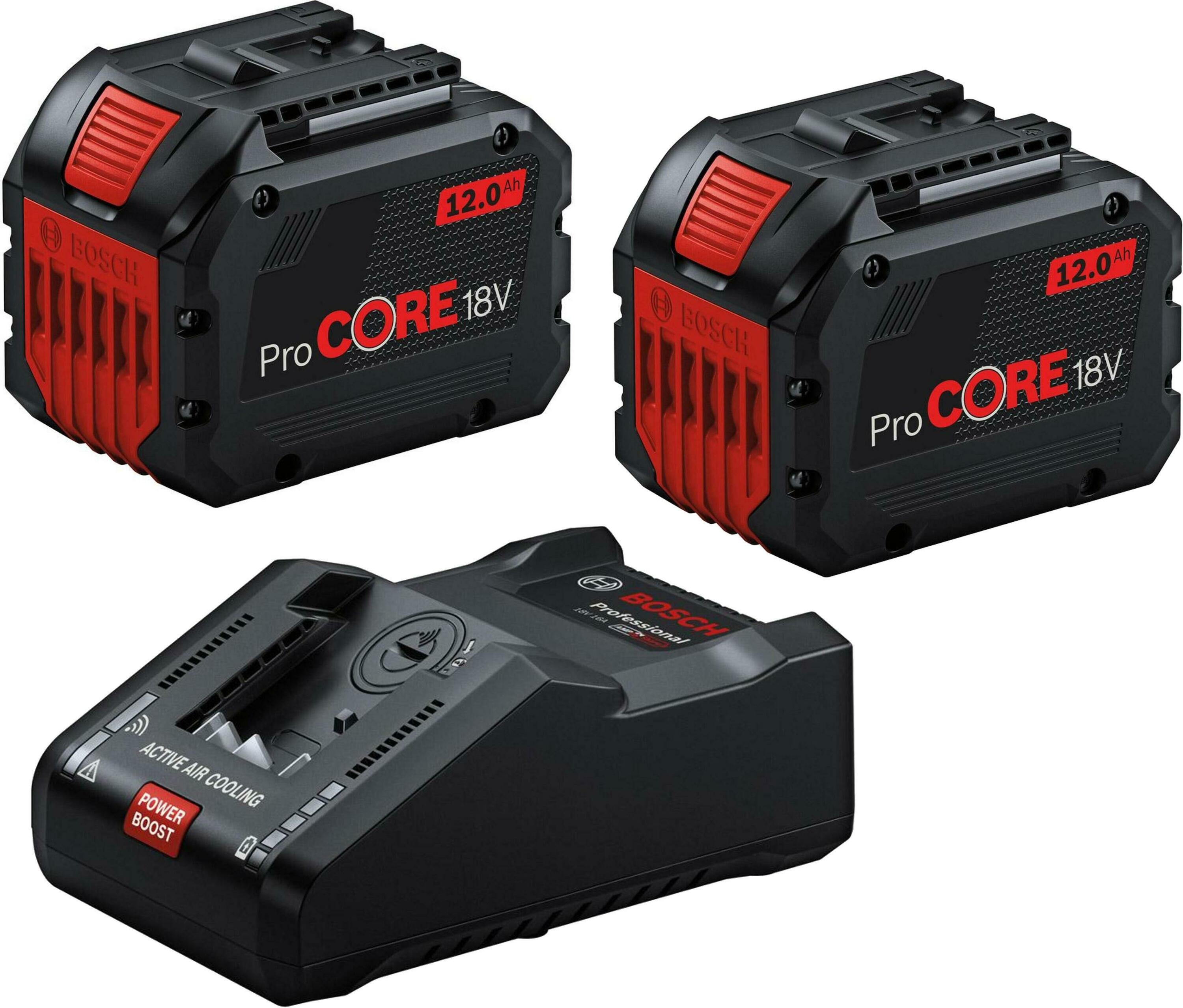Bosch Bleu Accessoires 1600A02T5W 2 x Batterie ProCore 18V 12.0Ah + Chargeur GAL 18V-160 Professional
