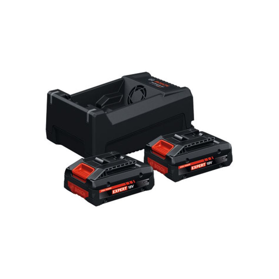 Bosch Bleu Accessoires 1600A0373J EXBA18V-40 Battery Starter Set 2x and charger GAL 12V/18V-80 in box
