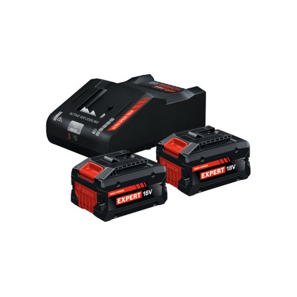 Bosch Bleu Accessoires 1600A0373T EXBA18V-80/160 Battery Starter Set (2x EXBA18V-80 et chargeur EXAL18V-160 dans la boîte)