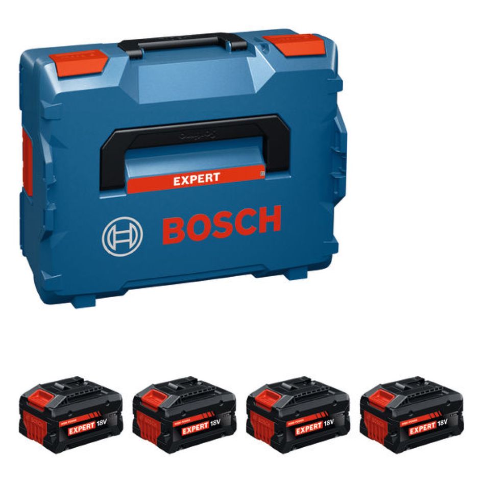 Bosch Bleu Accessoires 1600A0373H EXBA18V-55 Battery Set 4x EXBA18V-55 in L-Boxx