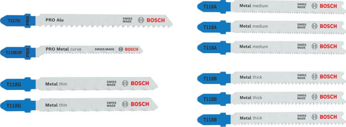 Bosch Bleu Accessoires 2607012070 Jeu de lames de scie sauteuse Metal Advance 10 pi&egrave;ces