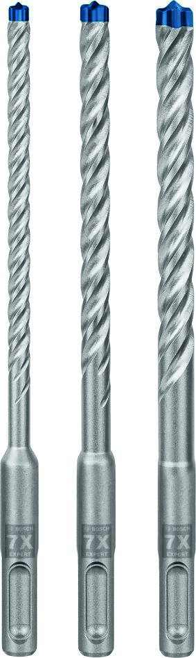 Bosch Bleu Accessoires 2608900196 Expert SDS plus-7X set de marteaux perforateurs 6/8/10 mm 3 pièces