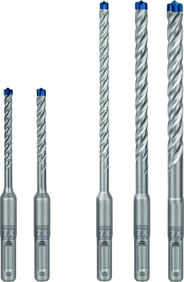 Bosch Bleu Accessoires 2608900197 Jeu de marteaux perforateurs Expert SDS plus-7X 5/6/8/10 mm 5-pièces