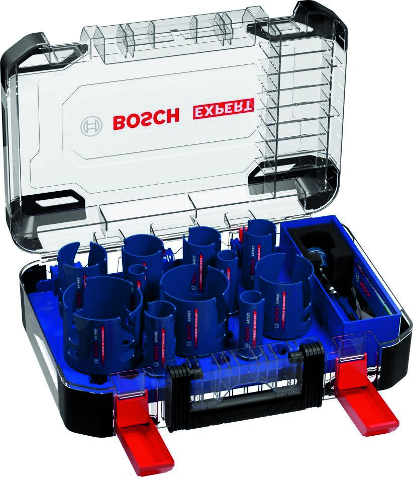 Bosch Bleu Accessoires 2608900489 Expert Construction Material hole saw set 20/22/25/32/35/40/44/51/60/68/76 mm 15 pieces