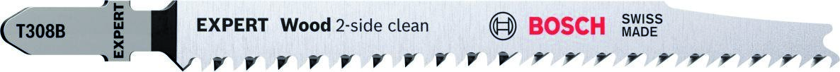 Bosch Bleu Accessoires 2608900552 Lame de scie sauteuse T 308 B Expert 'Wood 2-side clean' 25 pcs