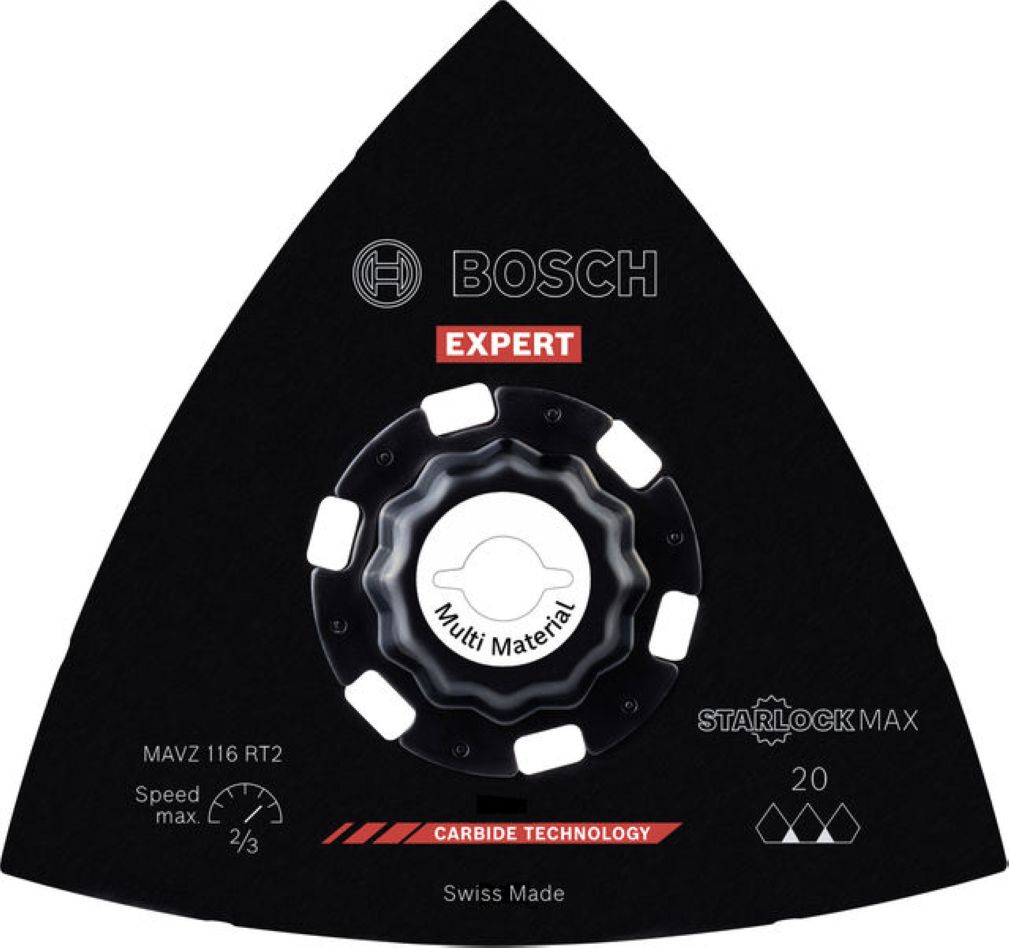 Bosch Bleu Accessoires 2608902078 EXPERT Starlock Max Plateau de ponçage MAVZ 116 RT2 CT MultiMaterial D = 116 1x