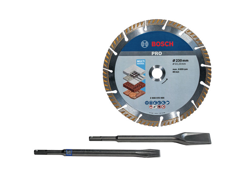 Bosch Bleu Accessoires 0615997695 Kit pour le bâtiment : meulage et burinage