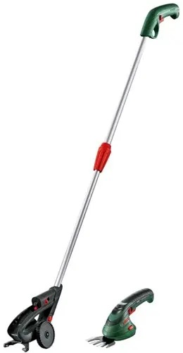 Bosch Vert 0600833109 Cisaille à gazon ISIO Bâton poussoir, batterie Li-Ion intégrée 3,6V 1,5 Ah et chargeur 3,5 heures