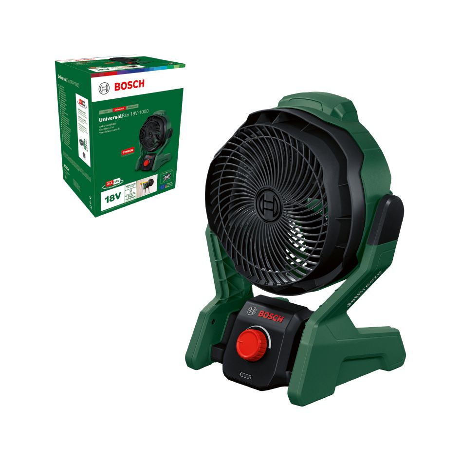 Bosch Vert 06039E1000 Ventilateur UniversalFan 18V-1000 Batterie excl. batteries et chargeur dans la boîte
