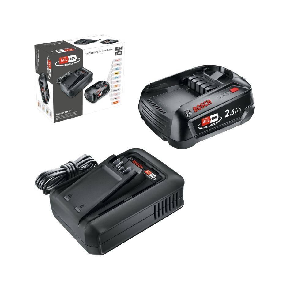Bosch Vert Accessoires 1600A031T4 Kit de démarrage 18V 1 x 18V 2.5Ah + AL 18V-44