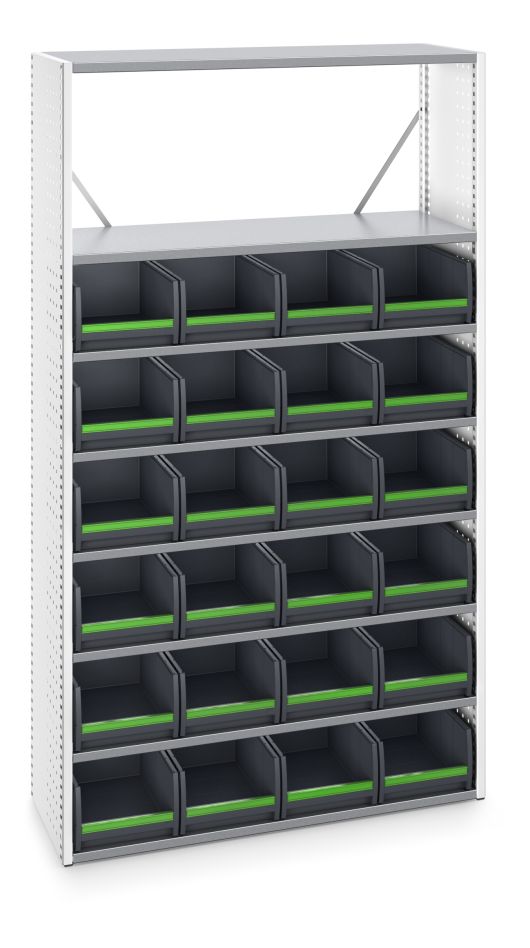 Bott 46003002.16 Étagère Verso avec 8 étagères, 24x box RAL 7035