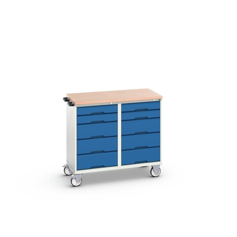 Bott 16927101.11 Verso armoire mobile 1050x600x980mm 10 tiroirs MPX top RAL 5010