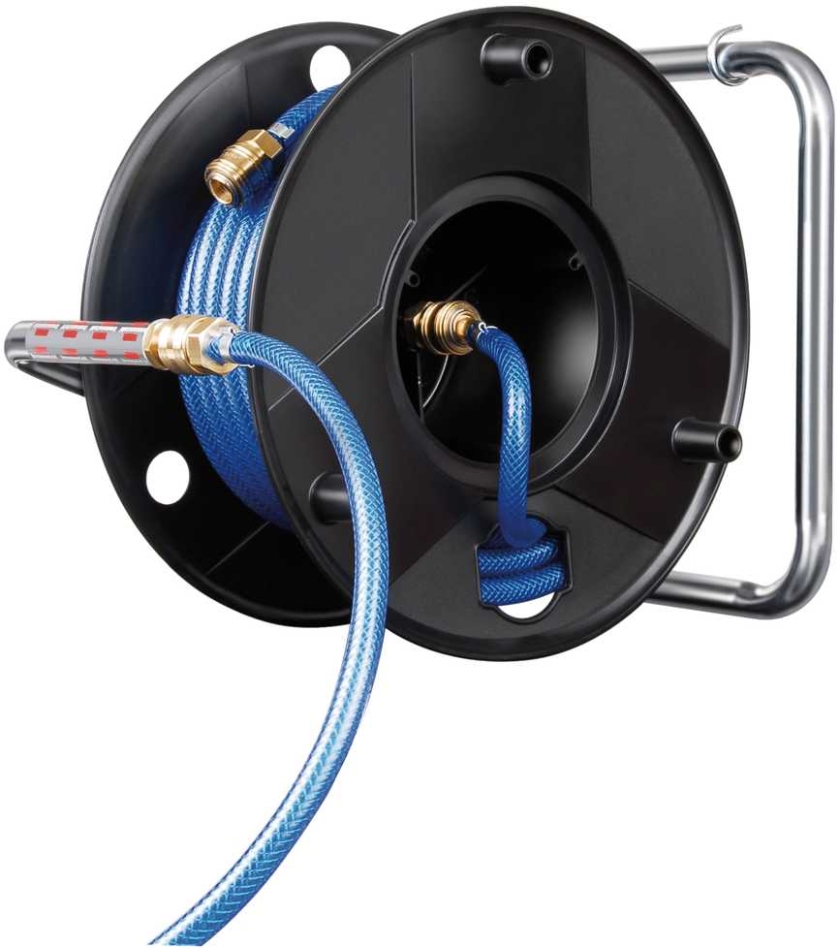 Brennenstuhl 1127030 Dévidoir d'air comprimé Profi 20m de tuyau Ø 9/15mm Fixation DIN