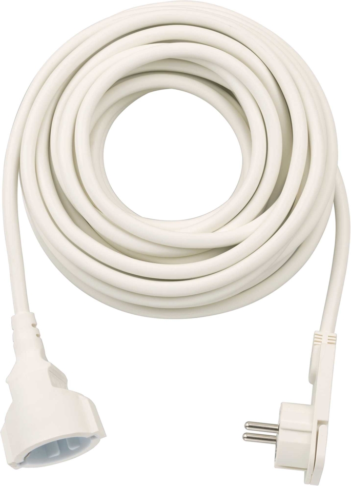 Brennenstuhl 1168980210 Rallonge en plastique de qualité avec fiche plate 10m H05VV-F3G1.5 blanc