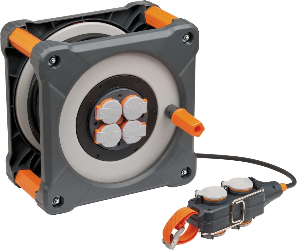 Brennenstuhl ProfessionalLINE 9211380100 professionalLINE Enrouleur de câble Cube avec powerblock IP44 33+5m H07RN-F 3G1,5