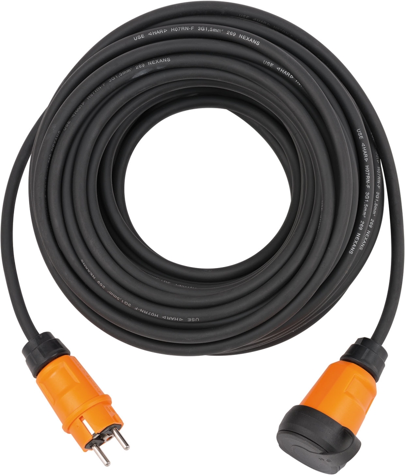 Brennenstuhl ProfessionalLINE 9162250100 câble d'extension IP44 25m noir H07RN-F 3G2,5