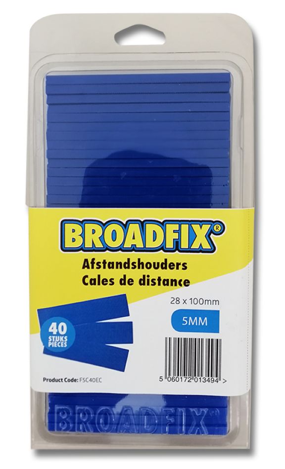 BROADFIX F5C40EC Cales plates 100x28mm, 4mm, 50 pièces