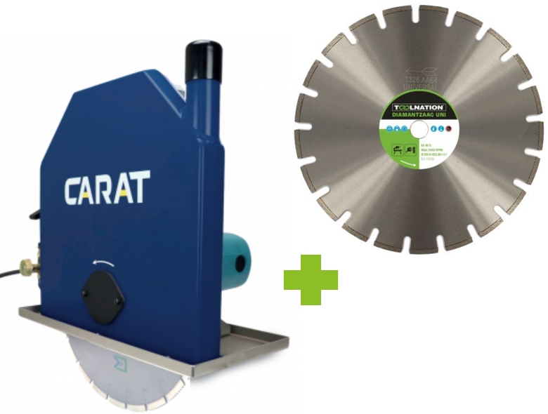 Carat MZW3500000/PEL3504TNA MZ-350 scie murale 350 mm + lame diamantée universelle 350 x 25,4 mm