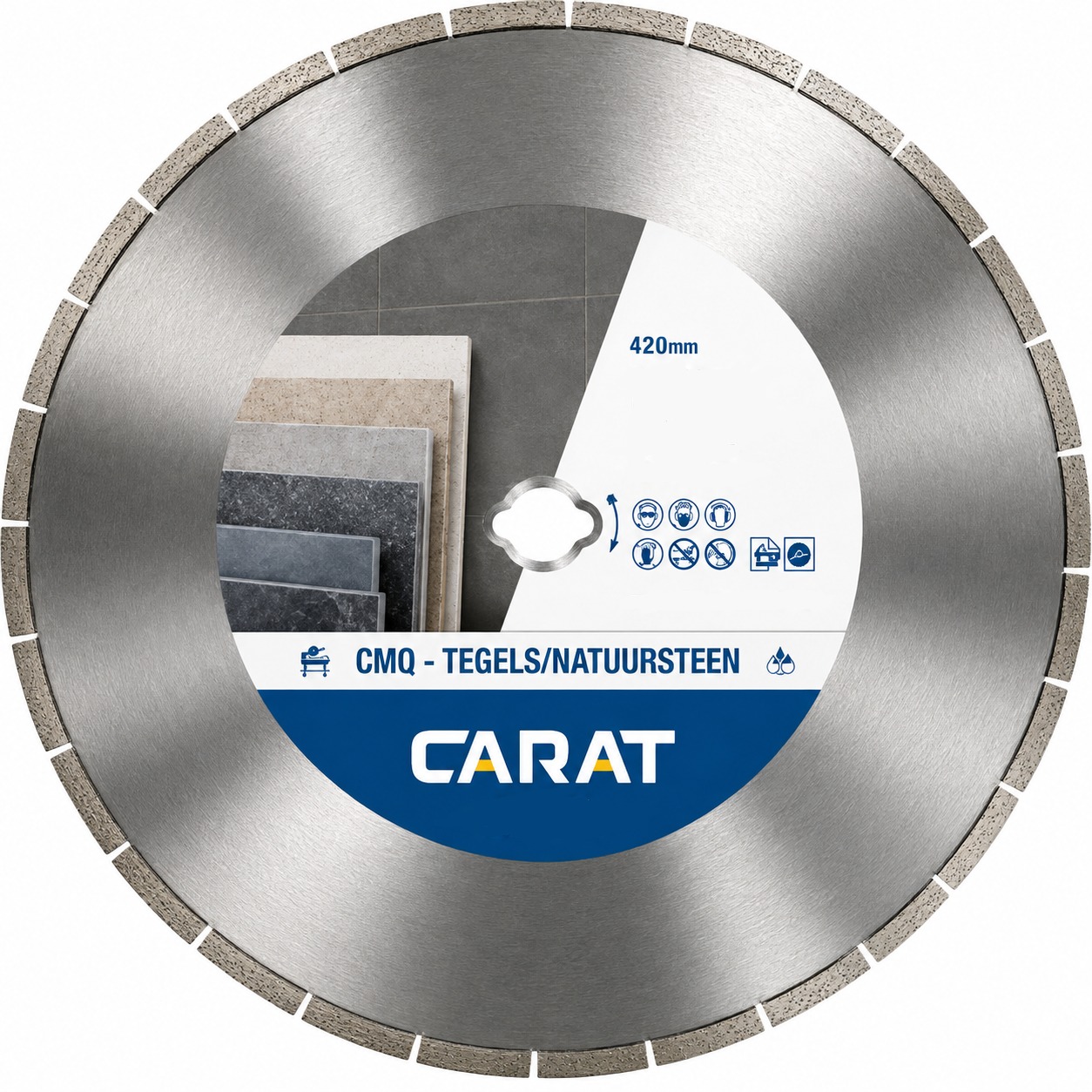 Carat CMQ4204000 Disque diamant&eacute; pour pierre naturelle/carrelage, &Oslash; 420 mm, avec al&eacute;sage sp&eacute;cial pour tables de sciage iQ