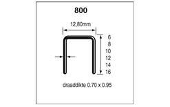 Dutack 5088022 Agrafe 16mm galvanisée pour NT816S et N816Mg 10000 pièces
