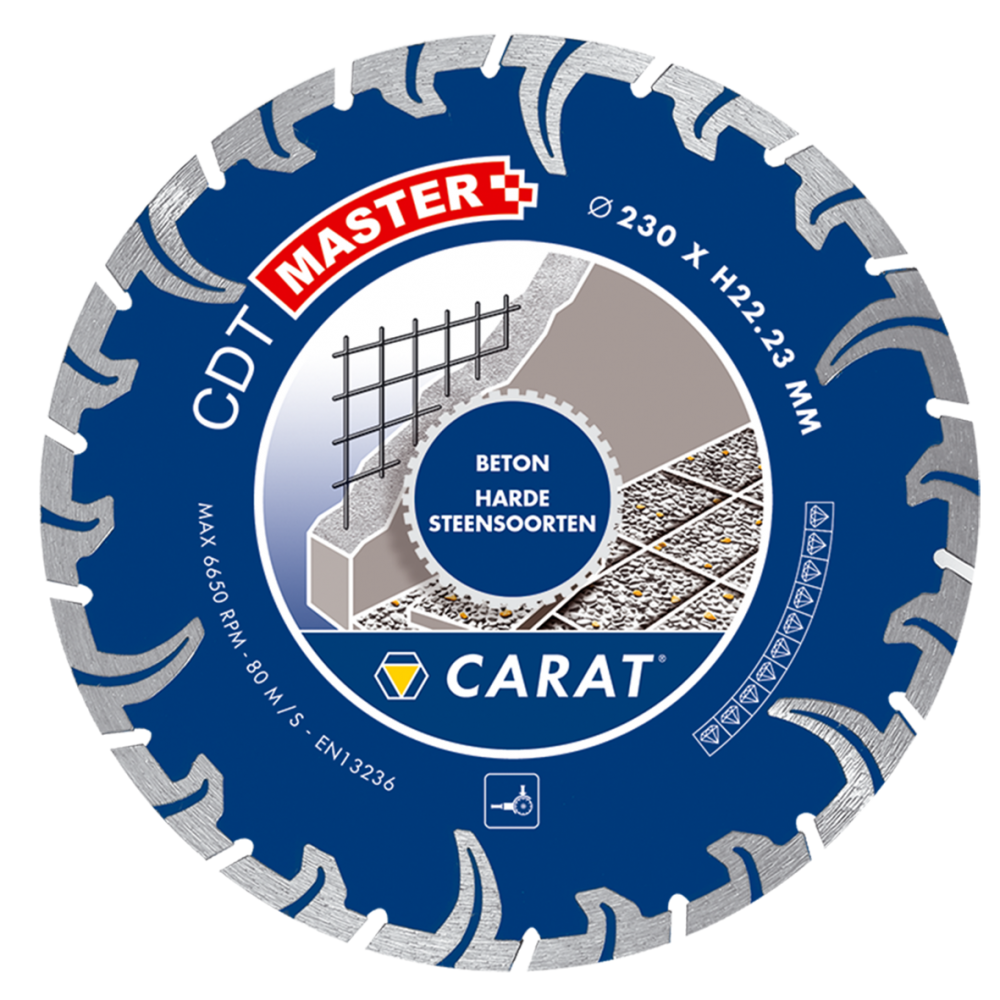 Carat CDTM125300 Lame de scie diamantée TURBO CDT MASTER 125x22.2MM