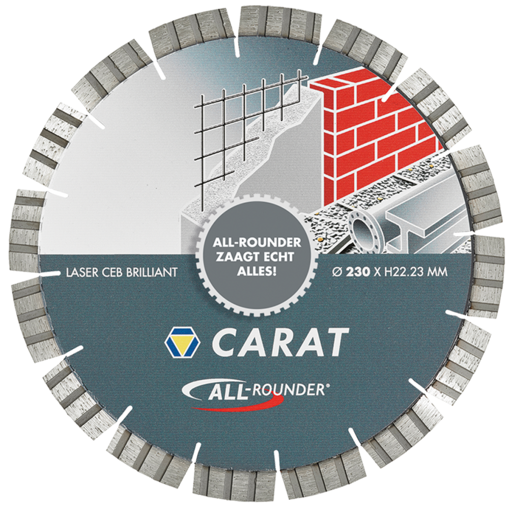 Carat CEB1253010 Lame diamantée LASER UNIVERSEEL BRILLIANT, TYPE "ALL-ROUNDER" 125x22.2MM