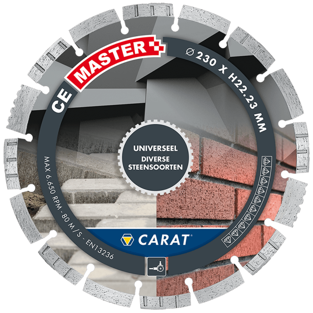Carat CEM1403000 Lame de scie diamantée universelle CE Master 140 x 22,23