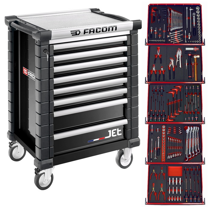 Facom JETCMM175GBNL Chariot à outils rempli de noir